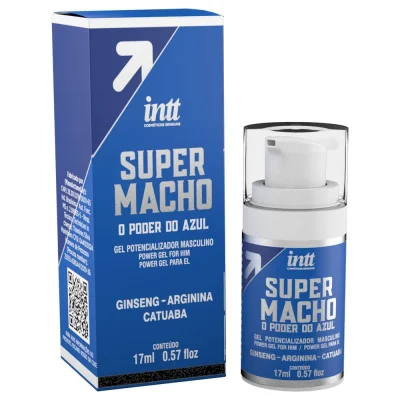 SUPER MACHO EL PODER DEL AZUL GEL POTENCIADOR MASCULINO 17 ML INTT