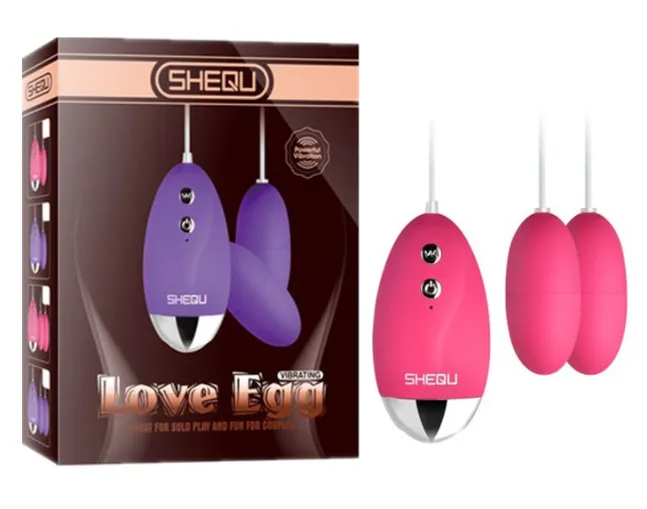 Shequ Huevo Vibrador Doble Silicona Yuesi